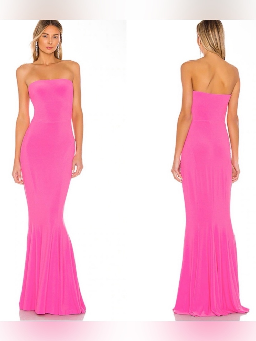 Norma Kamali Strapless Fishtail Gown in Orchid Pink Size Small/36 READ DESCRIPTI